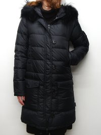 【OUTLET】DUVETICA "Women"（デュベティカ）CORCIRA（コルチラ）Black Fur-FinRacoon/999（nero）ブラック※サイズ44のみ