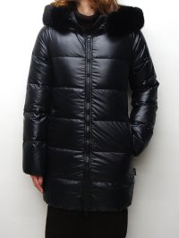 【OUTLET】DUVETICA "Women"（デュベティカ）KAPPADUE（カッパドゥエ）Black Fur-Fox/999ALL（all black）オールブラック※サイズ38のみ