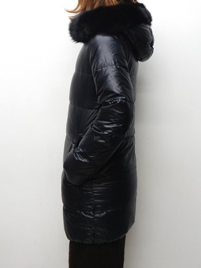 画像2: 【OUTLET】DUVETICA -Women-（デュベティカ）KAPPADUE（カッパドゥエ）Black Fur-Fox/999ALL（all black）オールブラック※サイズ38のみ