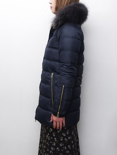 画像2: 【OUTLET】DUVETICA -Women-（デュベティカ）BLODWEN（ブロドウェン）Grey Fur-FinRacoon/770（blu navy）ネイビー※サイズ42のみ