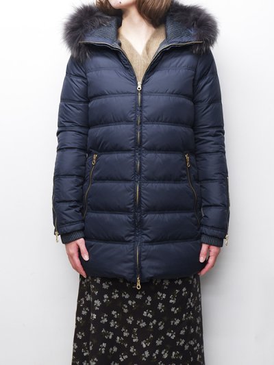 画像1: 【OUTLET】DUVETICA -Women-（デュベティカ）BLODWEN（ブロドウェン）Grey Fur-FinRacoon/770（blu navy）ネイビー※サイズ42のみ