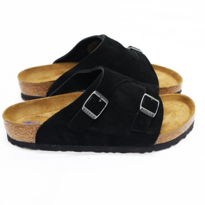 画像1: BIRKENSTOCK（ビルケンシュトック）ZURICH（チューリッヒ）"ソフトフットベッド"/Black Suede（ブラックスエード）