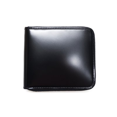 画像1: ARTS&CRAFTS（アーツアンドクラフツ）ROUND ZIP BILLFOLD WALLET（ラウンドジップビルフォールドウォレット）CORDOVAN ACC/Black（ブラック）