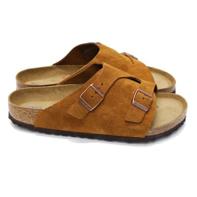 画像1: BIRKENSTOCK（ビルケンシュトック）ZURICH（チューリッヒ）"ソフトフットベッド"/Mink Suede（ブラウンスエード）