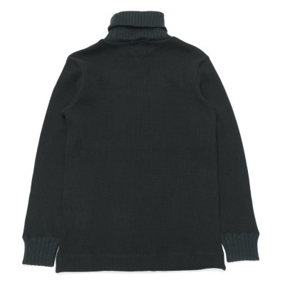 画像2: Nigel Cabourn（ナイジェル・ケーボン）TURTLE NECK SHIRT（タートルネックシャツ）WAFFLE/Dark Navy（ダークネイビー）