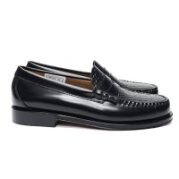 G.H.BASS（ジーエイチバス）LARSON CROC MOC MIX LOAFER（ラーソンクロコモックミックスローファー）レザーソール/Black（ブラック）