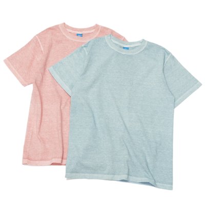 画像1: Good On（グッドオン）Short Sleeve Crew Neck Tee（ショートスリーブクルーネックTシャツ）"Pigment Dye"/Coral（コーラル）・Soda（ソーダ）