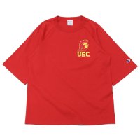 40%OFF！！Champion（チャンピオン）T1011 US Print Raglan Sleeve T-Shirt（ティーテンイレブンUSプリントラグランスリーブTシャツ）"USC"/Cardinal（カーディナル）Made in USA