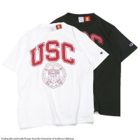 40%OFF！！Champion（チャンピオン）T1011 US Print T-Shirt（ティーテンイレブンUSプリントTシャツ）"USC"/White（ホワイト）・Black（ブラック）Made in USA