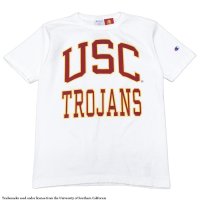 40%OFF！！Champion（チャンピオン）T1011 US Print T-Shirt（ティーテンイレブンUSプリントTシャツ）"USC"/White×Maroon（ホワイト×マルーン）Made in USA