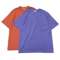Yonetomi NEW BASIC（ヨネトミニューベーシック）GARMENT DYE BORDER T-SHIRT（ガーメントダイボーダーTシャツ）/Purple（パープル）・Orange（オレンジ）