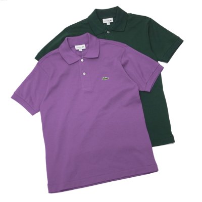 画像1: 30%OFF！！【期間限定8/18まで】LACOSTE（ラコステ）Classic Fit Pique Polo Shirt（クラシックフィットピケポロシャツ）/Purple（パープル）・Dark Green（ダークグリーン）※Imported from France