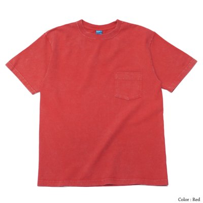 画像2: Good On（グッドオン）Short Sleeve Crew Neck Pocket Tee（ショートスリーブクルーネックポケット付きTシャツ）"Vintage Dye"/Red（レッド）・Black（ブラック）