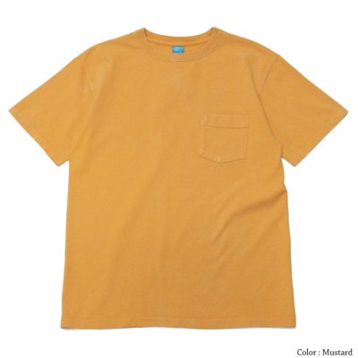 画像2: Good On（グッドオン）Short Sleeve Crew Neck Pocket Tee（ショートスリーブクルーネックポケット付きTシャツ）"Vintage Dye"/Mustard（マスタード）・Dk.Green（ダークグリーン）