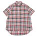 画像1: SERO（セロ）Short Sleeve Pullover B.D Shirt（ショートスリーブプルオーバーボタンダウンシャツ）Madras Check/Red（レッド） (1)