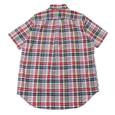 画像2: SERO（セロ）Short Sleeve Pullover B.D Shirt（ショートスリーブプルオーバーボタンダウンシャツ）Madras Check/Red（レッド）