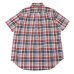 画像2: SERO（セロ）Short Sleeve Pullover B.D Shirt（ショートスリーブプルオーバーボタンダウンシャツ）Madras Check/Red（レッド） (2)