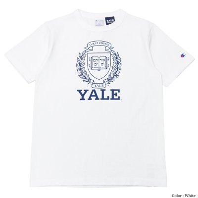 画像2: Champion（チャンピオン）T1011 US Print T-Shirt（ティーテンイレブンUSプリントTシャツ）"YALE"/White（ホワイト）・Navy（ネイビー）Made in USA