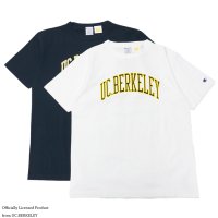 30%OFF！！Champion（チャンピオン）T1011 US Print T-Shirt（ティーテンイレブンUSプリントTシャツ）"UC.BERKELEY"/White×Navy（ホワイト×ネイビー）・Navy（ネイビー）Made in USA