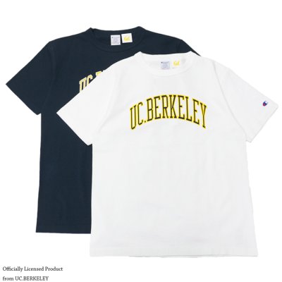 画像1: Champion（チャンピオン）T1011 US Print T-Shirt（ティーテンイレブンUSプリントTシャツ）"UC.BERKELEY"/White×Navy（ホワイト×ネイビー）・Navy（ネイビー）Made in USA