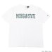 画像2: Champion（チャンピオン）T1011 US Print T-Shirt（ティーテンイレブンUSプリントTシャツ）"MICHIGAN STATE"/White×Green（ホワイト×グリーン）・Moss Green（モスグリーン）Made in USA (2)