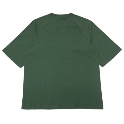 画像2: Champion（チャンピオン）T1011 Raglan Short Sleeve T-Shirt（ティーテンイレブンラグランショートスリーブTシャツ）"MICHIGAN STATE"/Moss Green（モスグリーン）Made in USA※Lサイズのみ