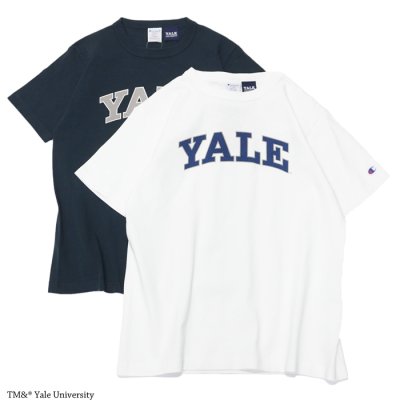 画像1: Champion（チャンピオン）T1011 US Print T-Shirt（ティーテンイレブンUSプリントTシャツ）"YALE"/White×Navy（ホワイト×ネイビー）・Navy×White（ネイビー×ホワイト）Made in USA