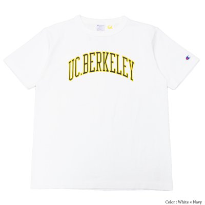 画像2: Champion（チャンピオン）T1011 US Print T-Shirt（ティーテンイレブンUSプリントTシャツ）"UC.BERKELEY"/White×Navy（ホワイト×ネイビー）・Navy（ネイビー）Made in USA