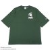 画像1: Champion（チャンピオン）T1011 Raglan Short Sleeve T-Shirt（ティーテンイレブンラグランショートスリーブTシャツ）"MICHIGAN STATE"/Moss Green（モスグリーン）Made in USA※Lサイズのみ (1)