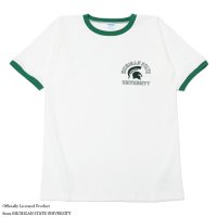 Champion（チャンピオン）PLEBE Short Sleeve Ringer T-Shirt（プレーブショートスリーブリンガーTシャツ）"MICHIGAN STATE"/Kelly Green（ケリーグリーン）TRUE TO ARCHIVES
