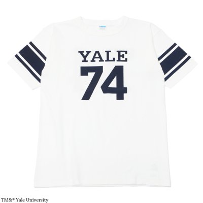 画像1: Champion（チャンピオン）WIN 1/4 Sleeve Football T-Shirt（ウィン 1/4 スリーブフットボールTシャツ）"YALE"/White（ホワイト）TRUE TO ARCHIVES