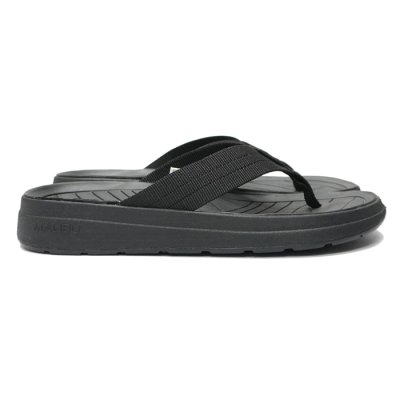 画像1: MALIBU SANDALS（マリブサンダルズ）SURFRIDER（サーフライダー）POLYESTER/Black×Black（ブラック×ブラック）