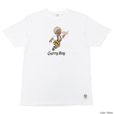 画像2: free rage（フリーレイジ）リサイクルコットンプリントTee"Curry Boy vol.2"/White（ホワイト）・Sumi（スミクロ）