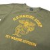 画像4: STUDIO D'ARTISAN（ステュディオ・ダ・ルチザン）USAコットンピグメント加工プリントＴシャツ"S.D.MARINE CORP"/Army Green（アーミーグリーン）※Sサイズのみ