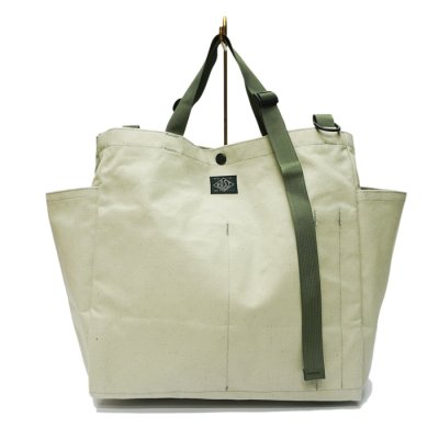 画像1: BAGSINPROGRESS×Post O'Alls（バッグズインプログレス×ポストオーバーオールズ）Carry-all Beach Bag（キャリーオールビーチバッグ）Sunforger Cloth/Pearl Gray（パールグレー）