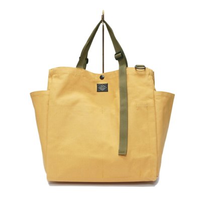 画像1: BAGSINPROGRESS×Post O'Alls（バッグズインプログレス×ポストオーバーオールズ）Carry-all Beach Bag（キャリーオールビーチバッグ）Sunforger Cloth/Suntan（オレンジ系）