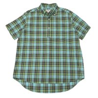 SERO（セロ）Short Sleeve Pullover B.D Shirt（ショートスリーブプルオーバーボタンダウンシャツ）Madras Check/Blue（ブルー）
