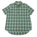 画像1: SERO（セロ）Short Sleeve Pullover B.D Shirt（ショートスリーブプルオーバーボタンダウンシャツ）Madras Check/Blue（ブルー） (1)