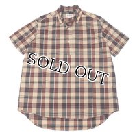 SERO（セロ）Short Sleeve Pullover B.D Shirt（ショートスリーブプルオーバーボタンダウンシャツ）Madras Check/Brown（ブラウン）