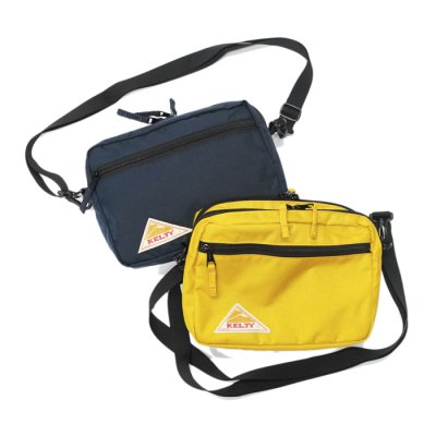 画像1: KELTY（ケルティ）RECTANGLE ZIP SHOULDER "M"（レクタングルジップショルダー）/Navy（ネイビー）・Mustard（マスタード）