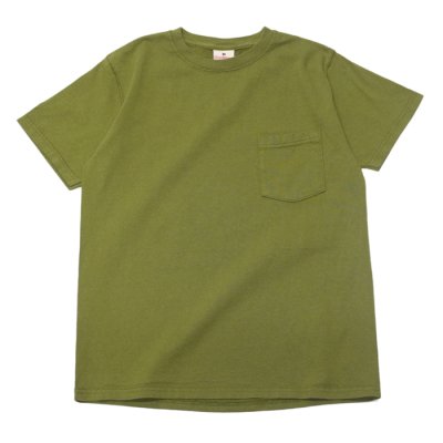 画像1: Goodwear（グッドウェア）Short Sleeve Crew Neck Pocket Tee（ショートスリーブクルーネックポケット付Tシャツ）/Moss Green（モスグリーン）