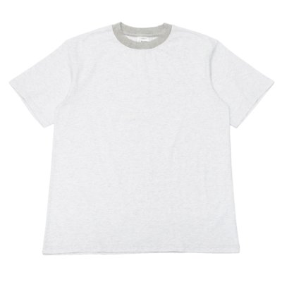 画像1: Yonetomi NEW BASIC（ヨネトミニューベーシック）RINGER T-SHIRT（リンガーTシャツ）/Lt.Gray（ライトグレー）