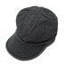 画像1: DECHO（デコー）STANDARD KOME CAP（スタンダードコメキャップ）-WASH-/Black（ブラック） (1)