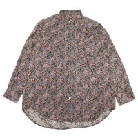 ENGINEERED GARMENTS（エンジニアードガーメンツ）Wing Collar Shirt（ウィングカラーシャツ）Cotton Paisley/Black×Red（ブラック×レッド）