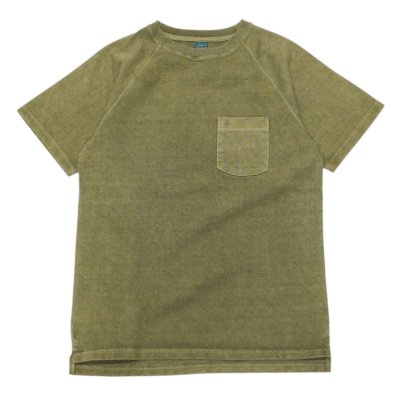 画像1: Good On（グッドオン）Short Sleeve Heavy Raglan Pocket Tee（ショートスリーブヘビーラグランポケットTシャツ）"Pigment Dye"/Sage（セージ）