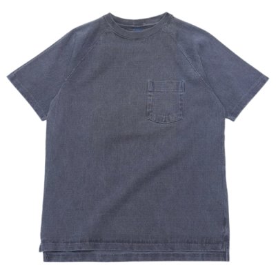 画像1: Good On（グッドオン）Short Sleeve Heavy Raglan Pocket Tee（ショートスリーブヘビーラグランポケットTシャツ）"Pigment Dye"/Navy（ネイビー）