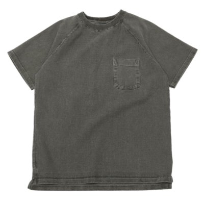 画像1: Good On（グッドオン）Short Sleeve Heavy Raglan Pocket Tee（ショートスリーブヘビーラグランポケットTシャツ）"Pigment Dye"/Black（ブラック）