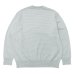 画像2: Yonetomi NEW BASIC（ヨネトミニューベーシック）WAVE COTTON KNIT PULLOVER（ウェーブコットンニットプルオーバー）"BORDER"/Grey（グレー） (2)