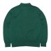 画像2: Yonetomi NEW BASIC（ヨネトミニューベーシック）LIGHT WAVE COTTON KNIT POLO L/S（ライトウェーブコットンニットポロシャツ・ロングスリーブ）/Green（グリーン） (2)