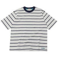 L.L.Bean（エルエルビーン）Union Short Sleeve Striped T-Shirt（ユニオンショートスリーブストライプTシャツ）-JAPAN EDITION-/Birch×Dk.Navy（バーチ×ダークネイビー）